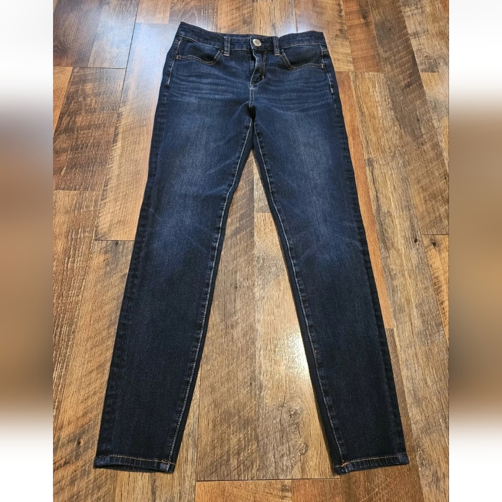 American Eagle Jeans High Rise Jeggings Dark Wash Size 4 Regular Dream Jean